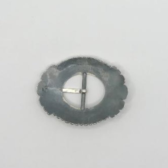 Sterling Southwestern Style Belt Buckle - Picture 2 of 8